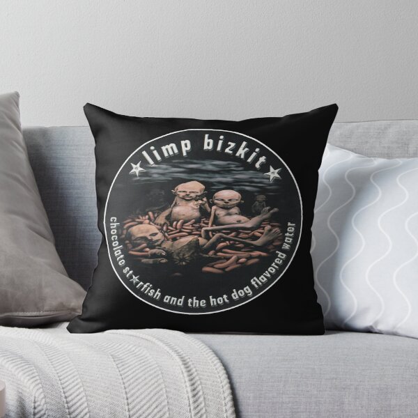 limited edition logo LimpBIZKIT Throw Pillow RB1010 product Offical limpbizkit Merch